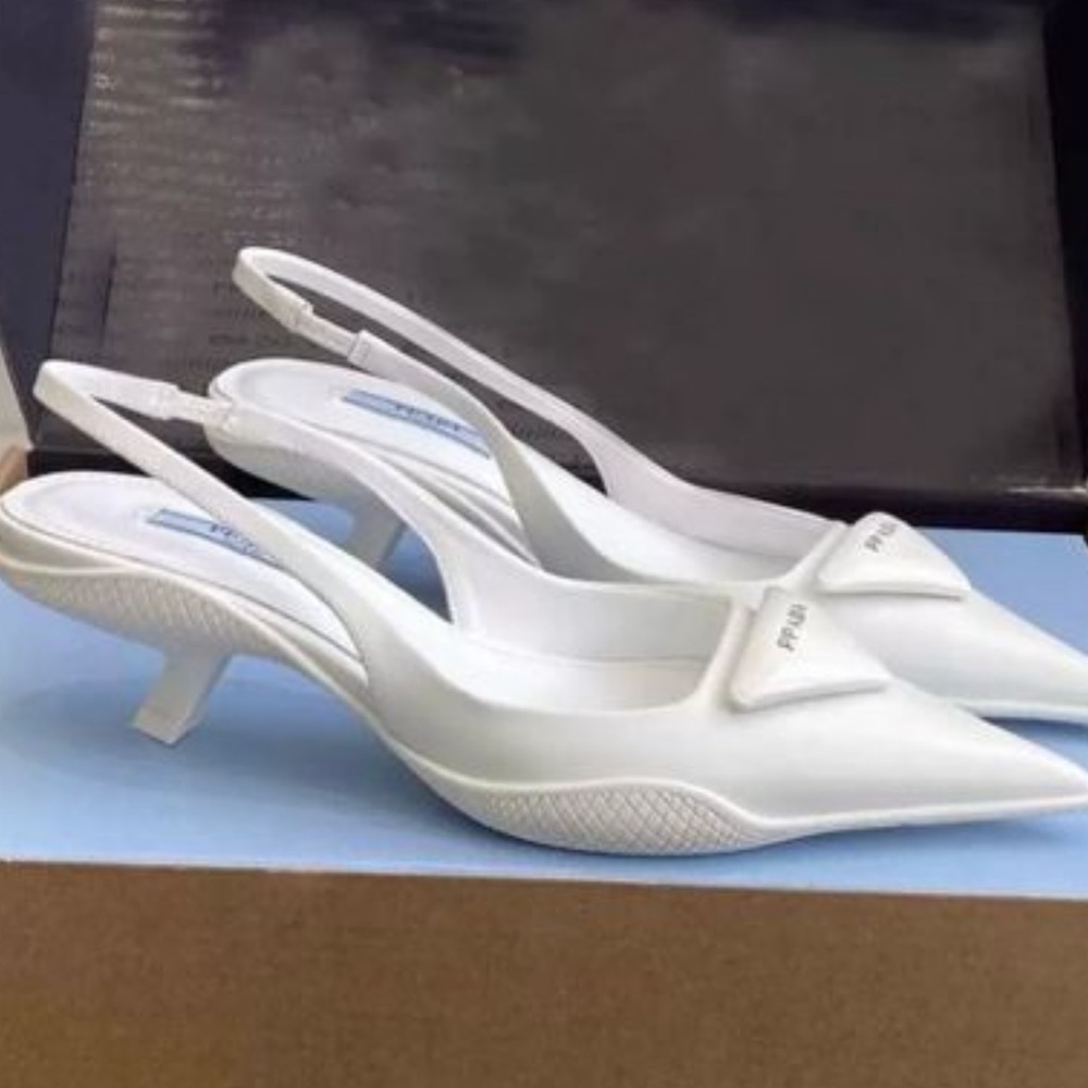 Prada Nylon Kitten Heels – Size 38 (Fits Like US 7) COPY